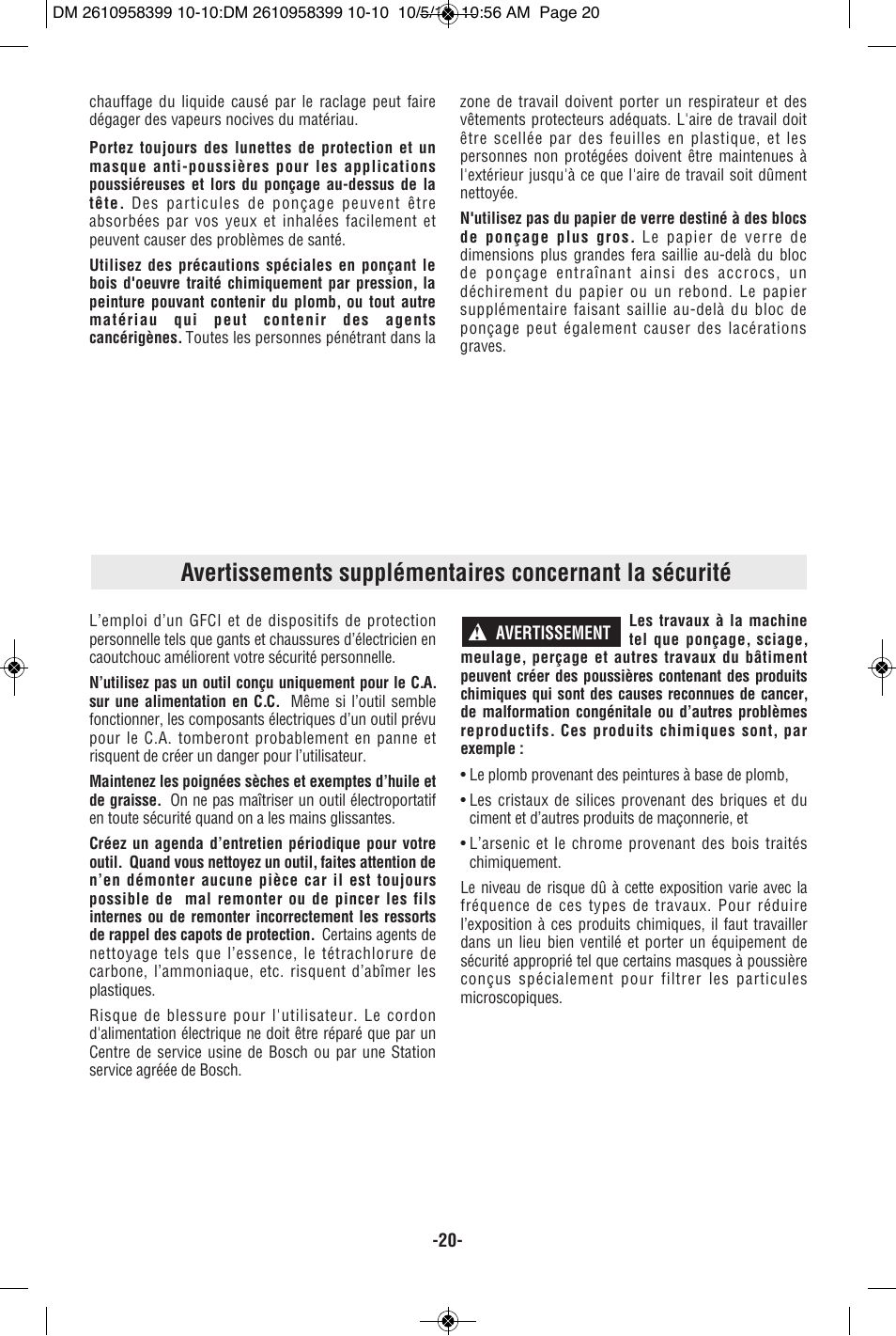 Bosch MX25E User Manual | Page 20 / 52