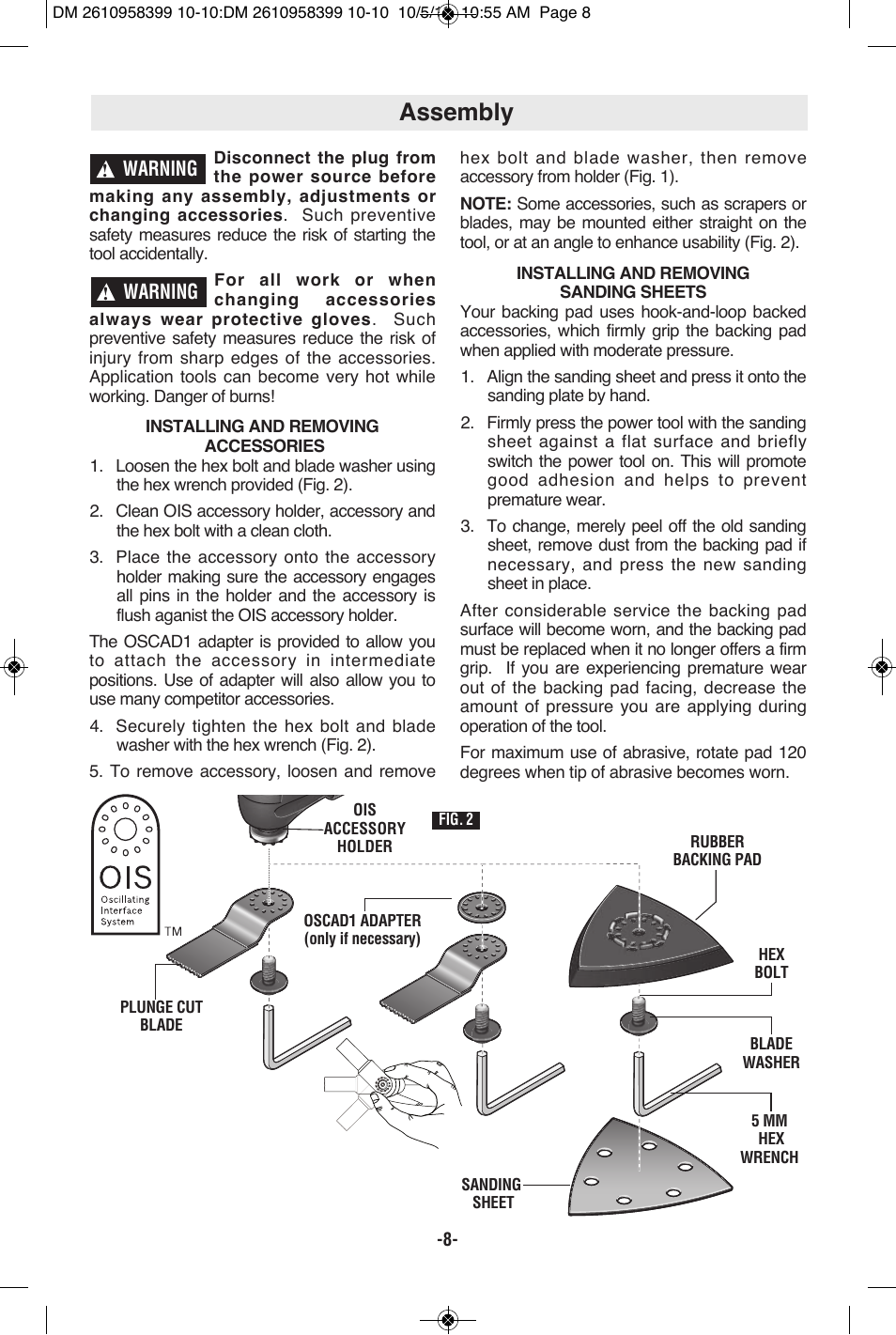 Assembly | Bosch MX25E User Manual | Page 8 / 52