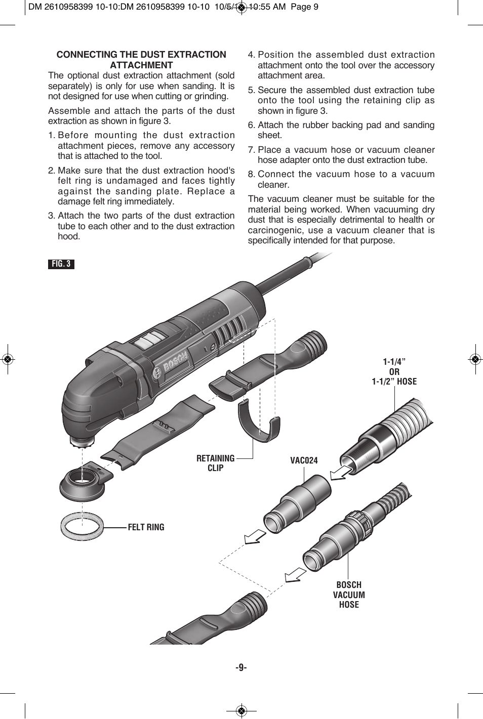 Bosch MX25E User Manual | Page 9 / 52