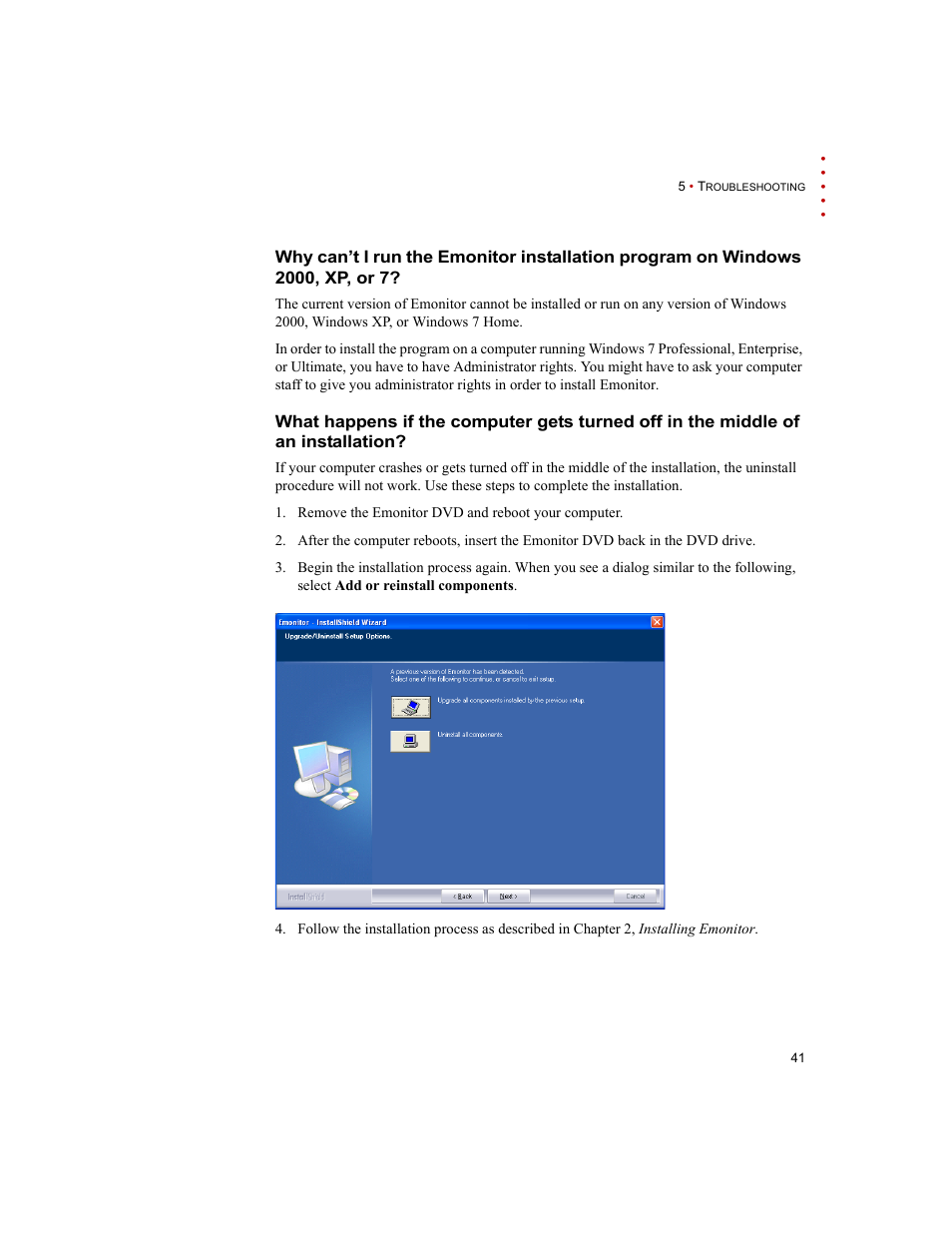 Xp, or 7 | Rockwell Automation Emonitor with a Gupta Single-User Database User Manual | Page 45 / 50