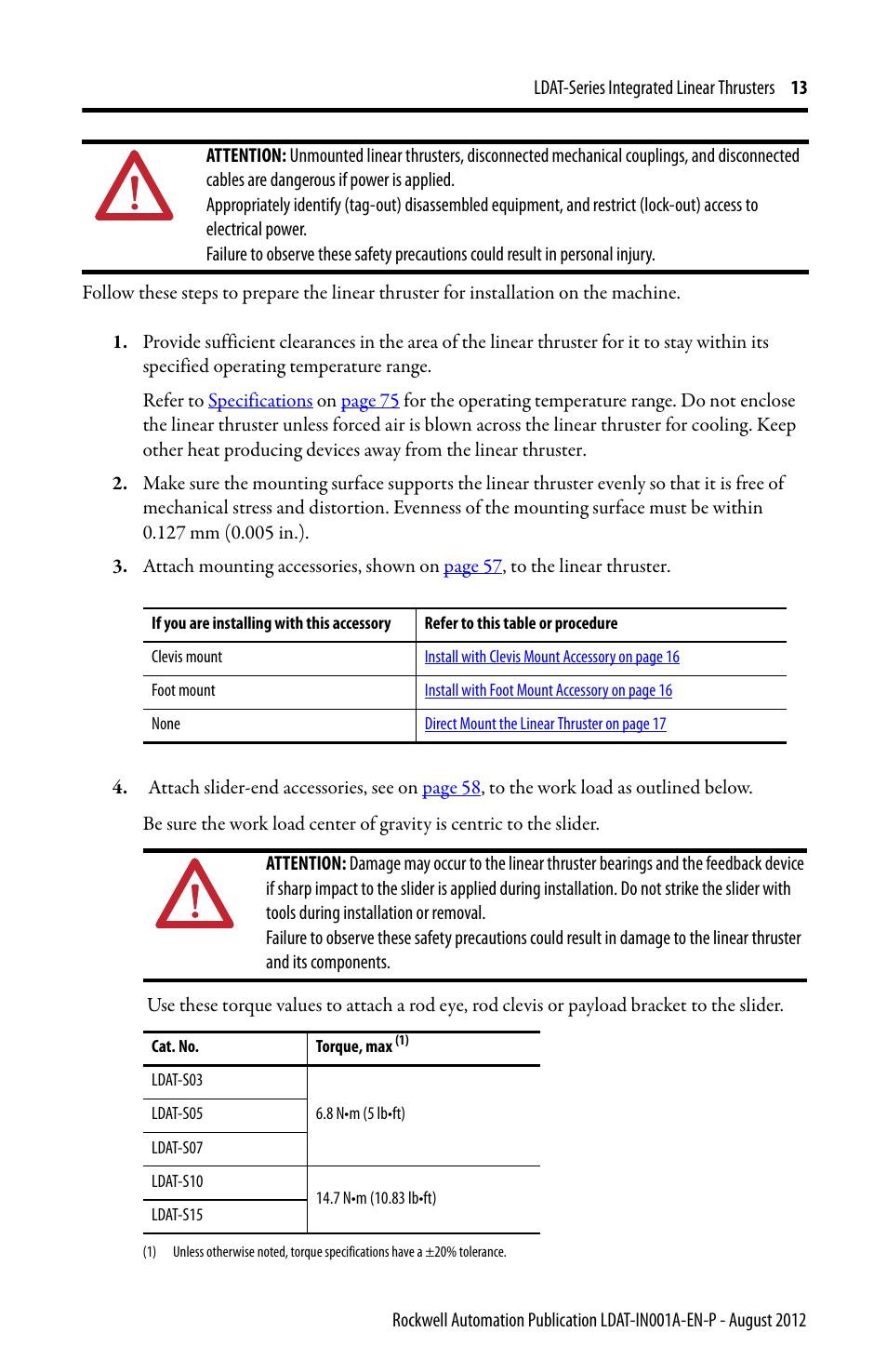 Rockwell Automation LDAT Integrated Linear Thrusters User Manual | Page 13 / 80
