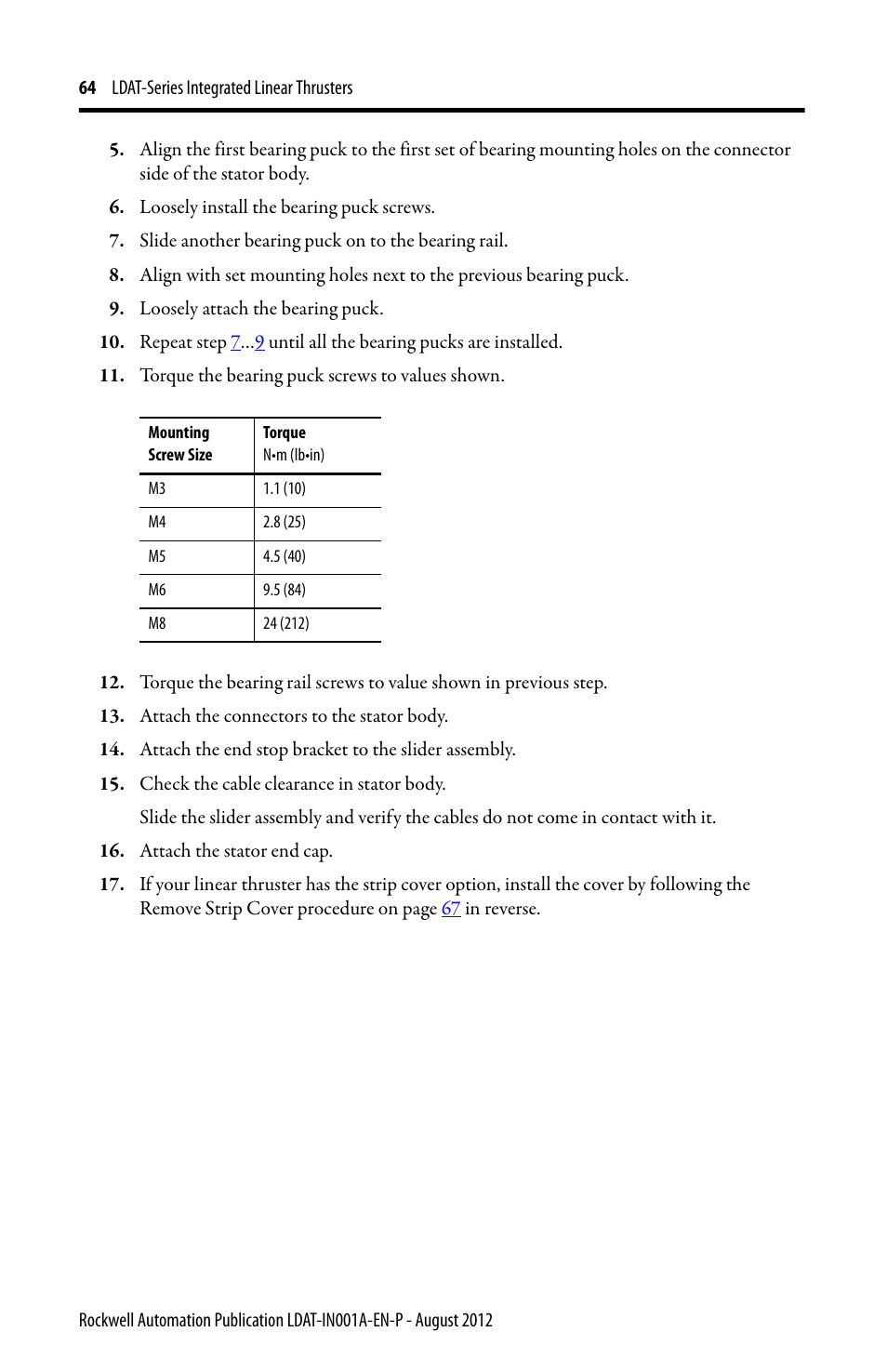 Rockwell Automation LDAT Integrated Linear Thrusters User Manual | Page 64 / 80