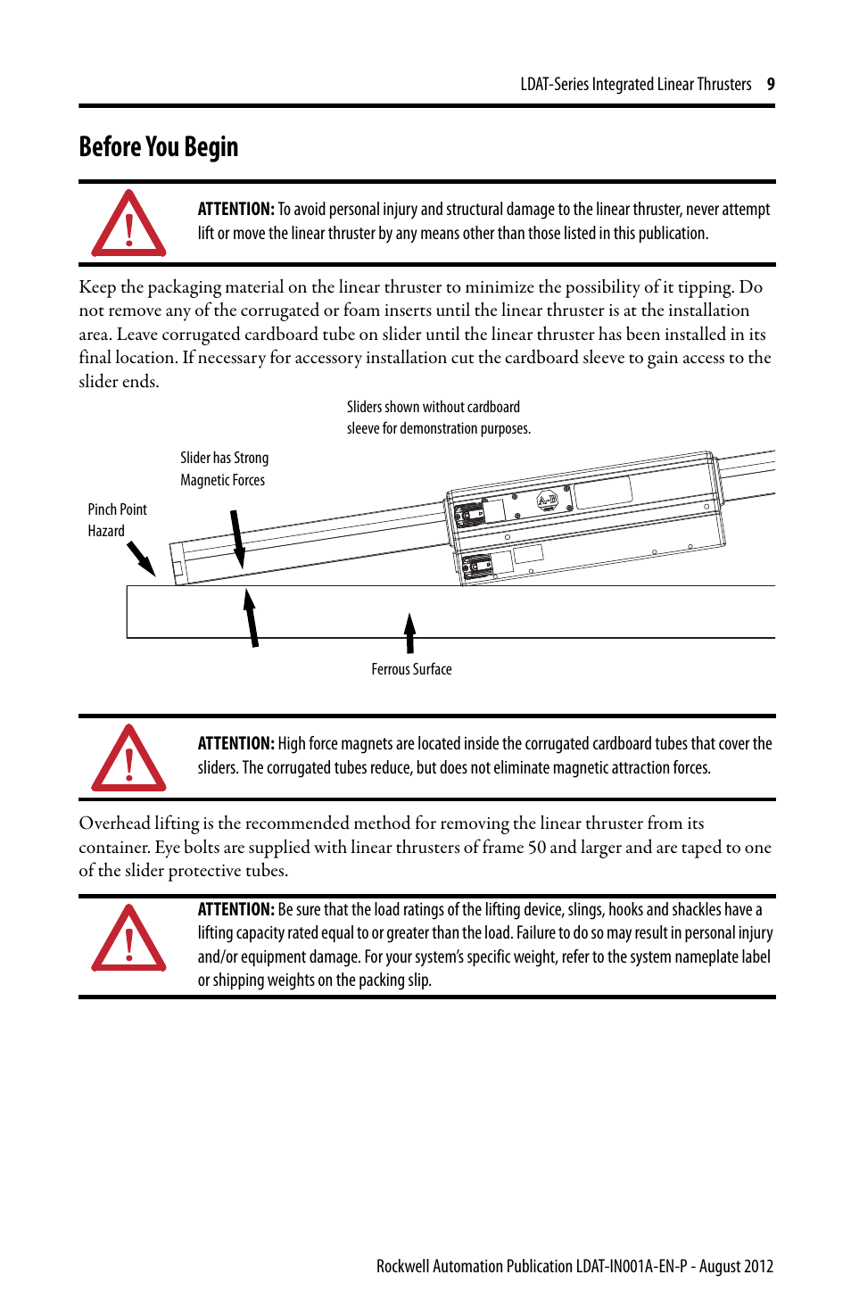 Before you begin | Rockwell Automation LDAT Integrated Linear Thrusters User Manual | Page 9 / 80