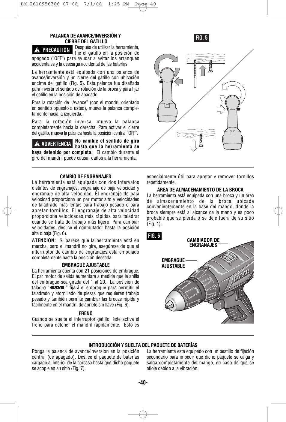 Bosch 36614 User Manual | Page 40 / 48