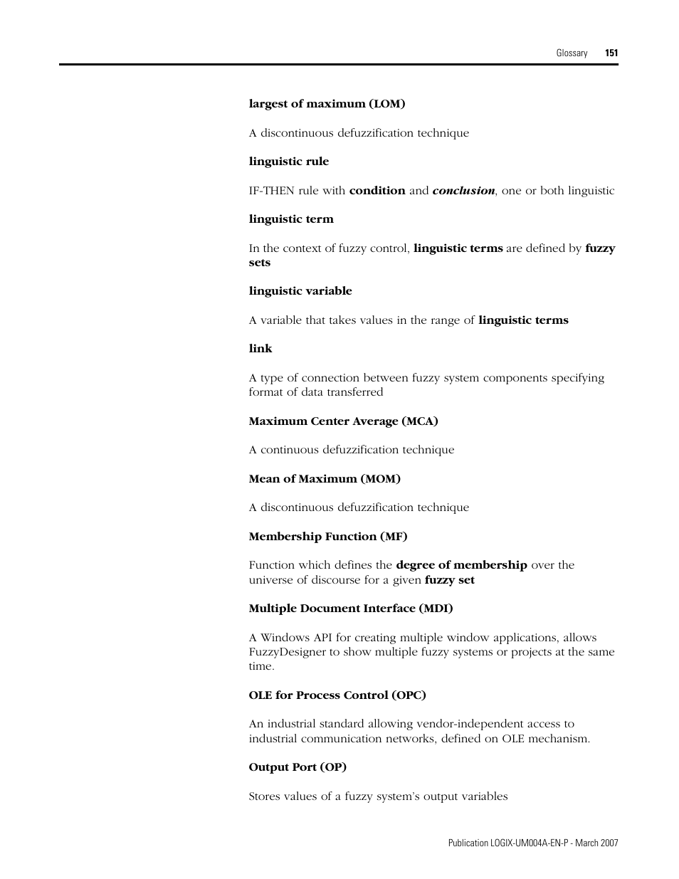 Rockwell Automation RSLogix 5000 Fuzzy Designer User Manual | Page 151 / 156