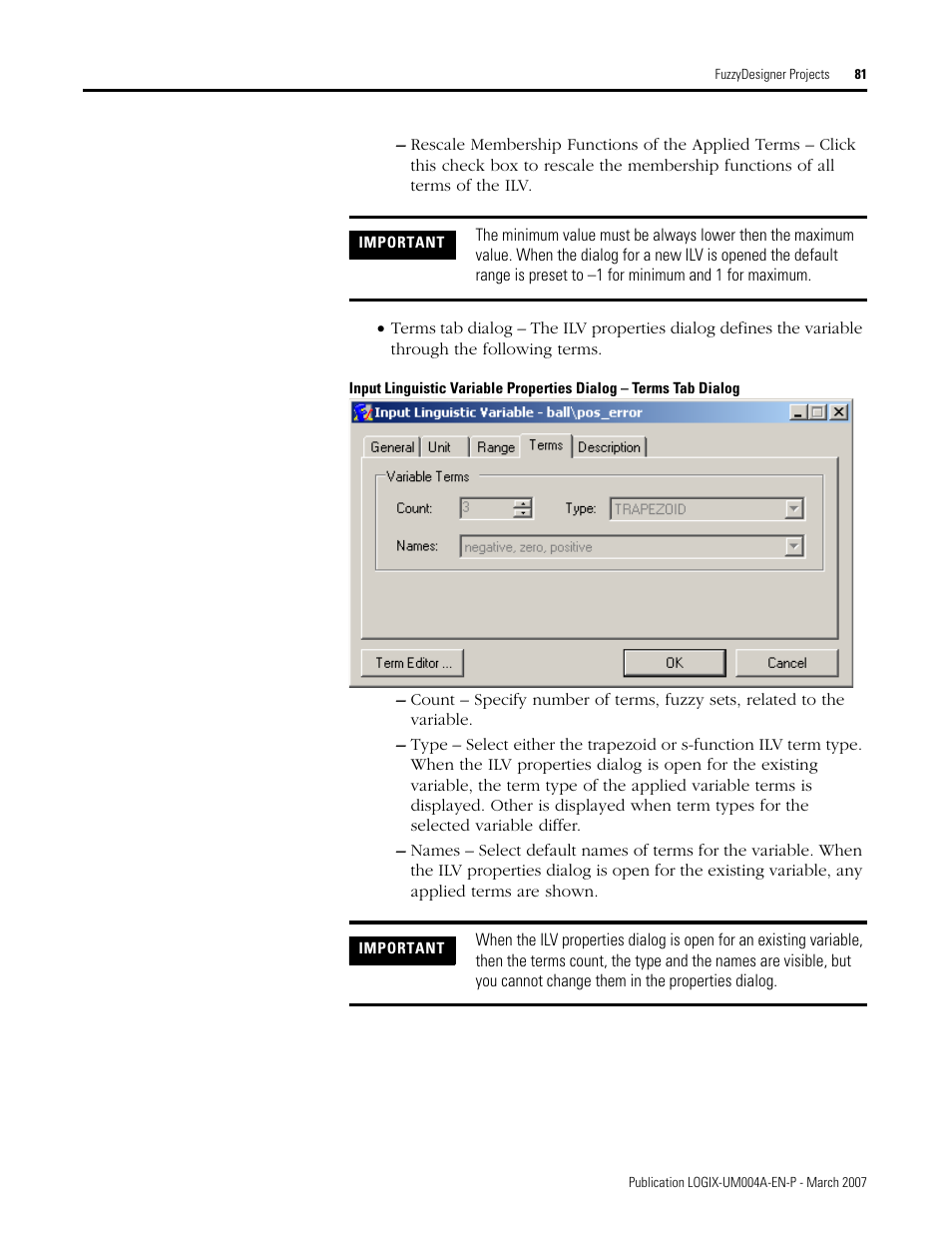 Rockwell Automation RSLogix 5000 Fuzzy Designer User Manual | Page 81 / 156