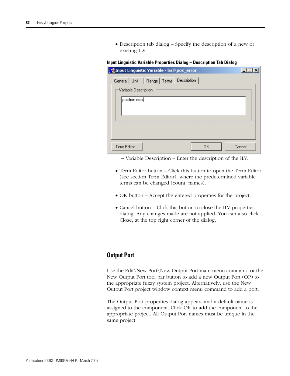 Output port, N output port | Rockwell Automation RSLogix 5000 Fuzzy Designer User Manual | Page 82 / 156