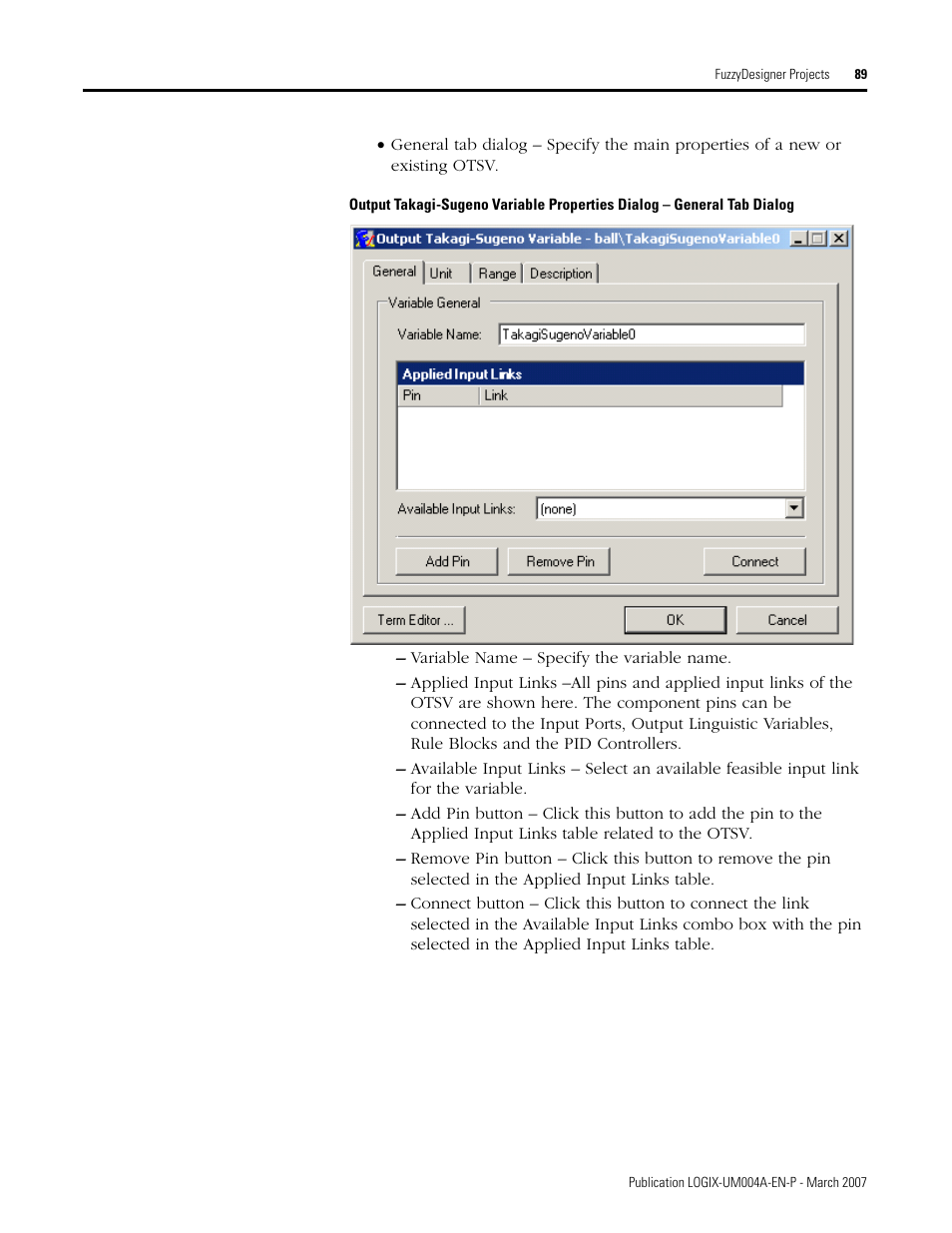 Rockwell Automation RSLogix 5000 Fuzzy Designer User Manual | Page 89 / 156