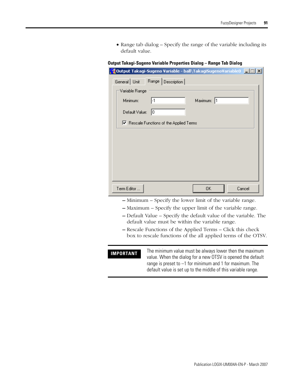 Rockwell Automation RSLogix 5000 Fuzzy Designer User Manual | Page 91 / 156