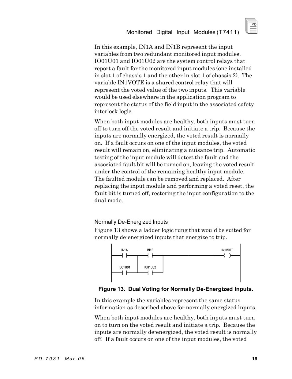 Rockwell Automation T7411 ICS Regent+Plus Monitored Digital Input Modules 24VDC User Manual | Page 19 / 23