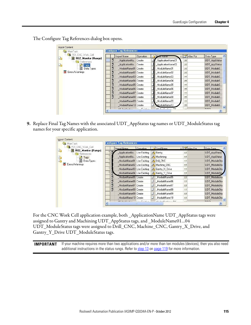 Rockwell Automation IASIMP Computer Numerical Control (CNC) Machining Accelerator Toolkit Quick Start User Manual | Page 115 / 278