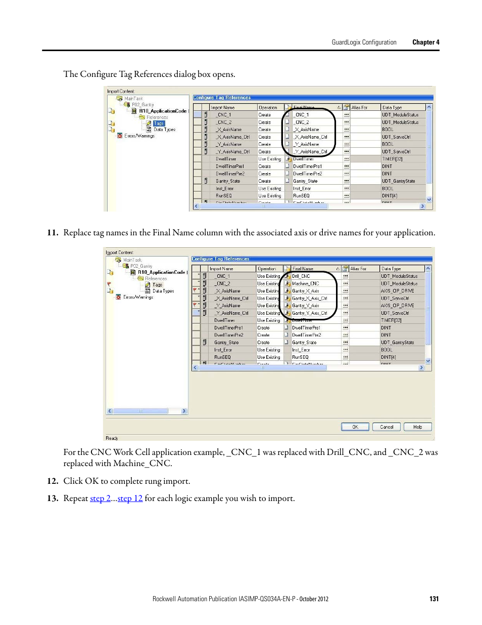 Rockwell Automation IASIMP Computer Numerical Control (CNC) Machining Accelerator Toolkit Quick Start User Manual | Page 131 / 278