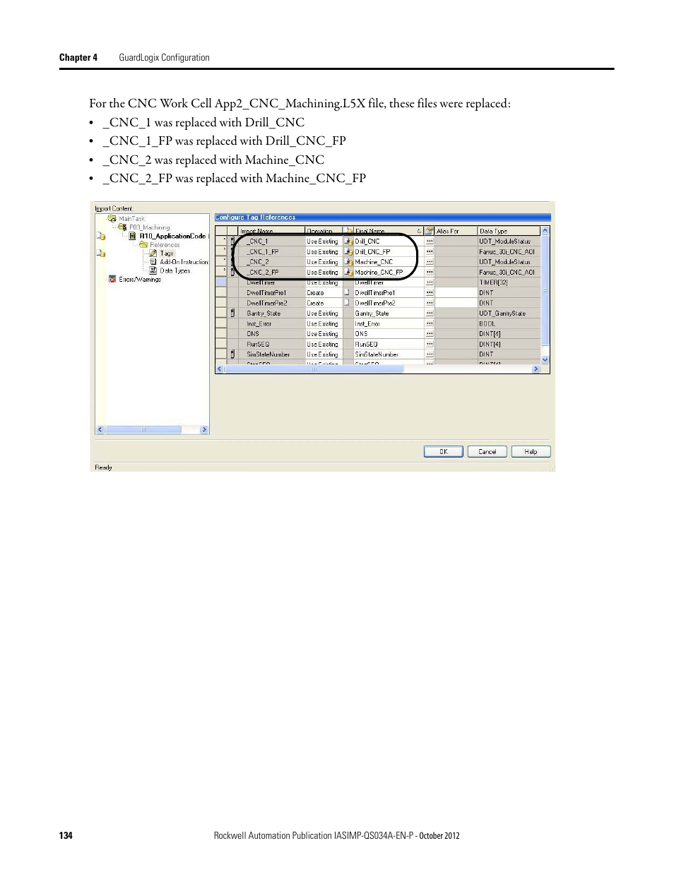 Rockwell Automation IASIMP Computer Numerical Control (CNC) Machining Accelerator Toolkit Quick Start User Manual | Page 134 / 278