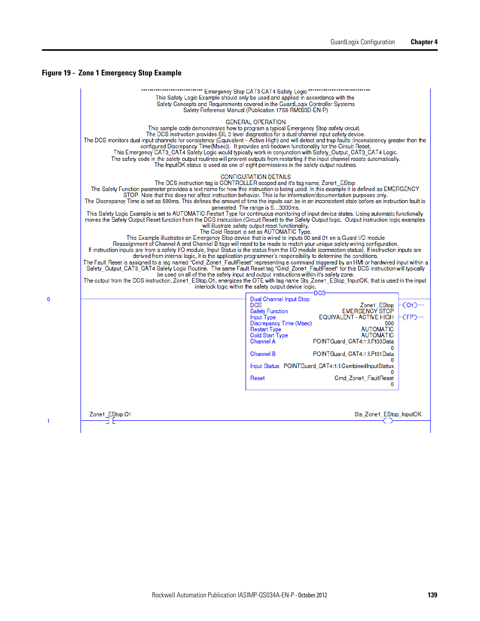 Zone 1 emergency stop example | Rockwell Automation IASIMP Computer Numerical Control (CNC) Machining Accelerator Toolkit Quick Start User Manual | Page 139 / 278