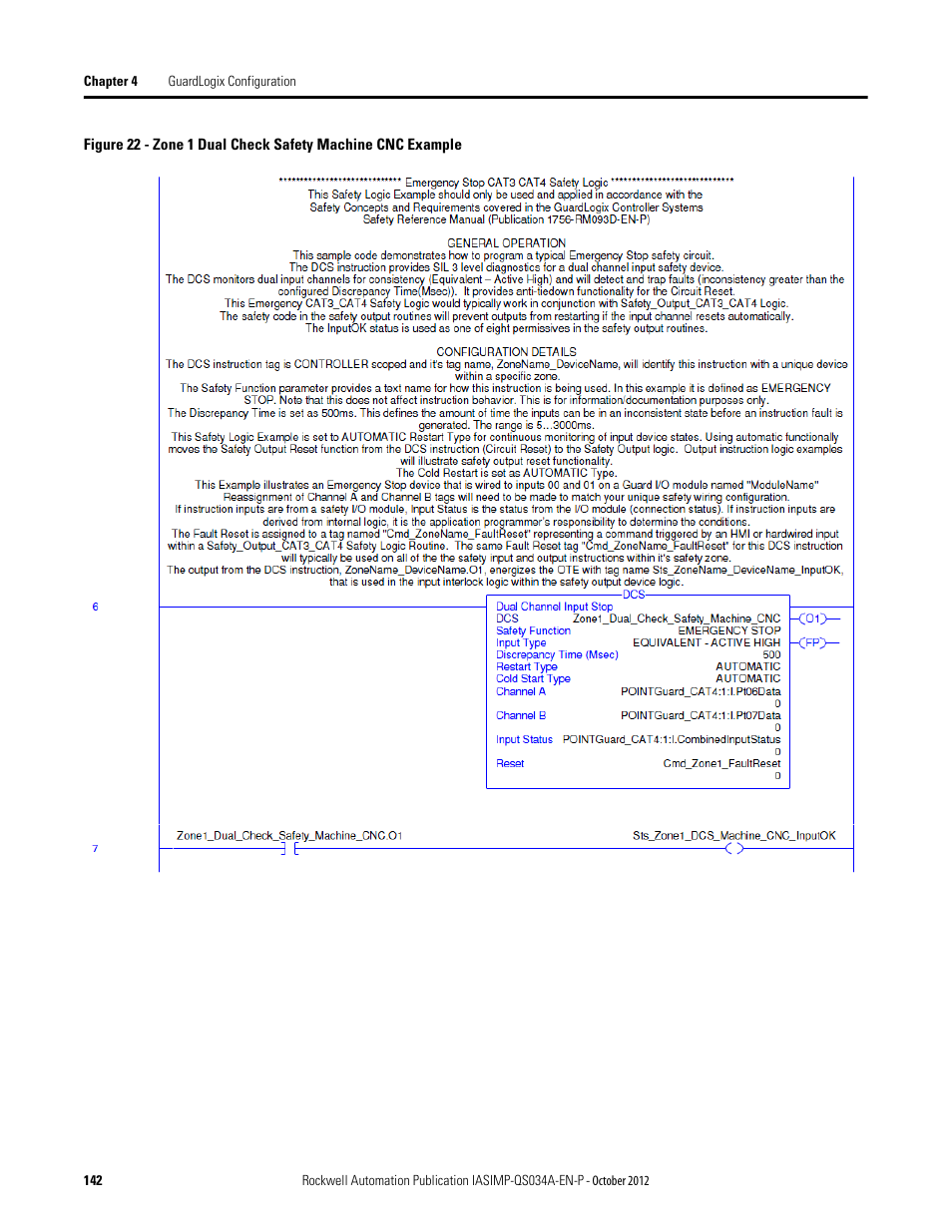 Zone 1 dual check safety machine cnc example | Rockwell Automation IASIMP Computer Numerical Control (CNC) Machining Accelerator Toolkit Quick Start User Manual | Page 142 / 278
