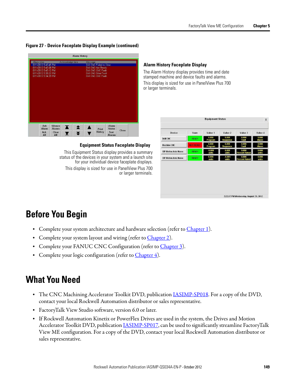 Before you begin, What you need, Before you begin what you need | Rockwell Automation IASIMP Computer Numerical Control (CNC) Machining Accelerator Toolkit Quick Start User Manual | Page 149 / 278