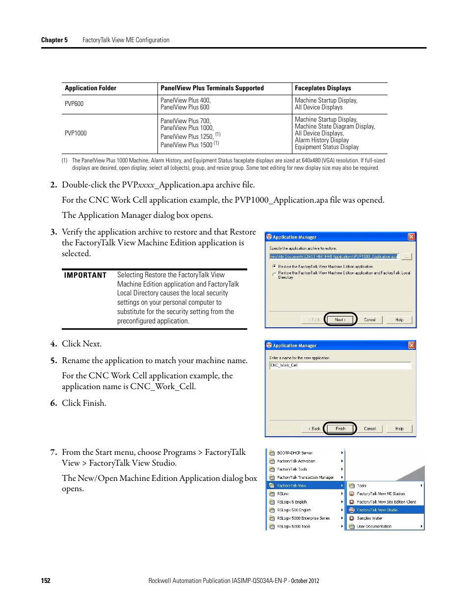 Rockwell Automation IASIMP Computer Numerical Control (CNC) Machining Accelerator Toolkit Quick Start User Manual | Page 152 / 278