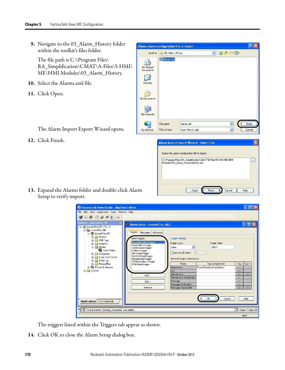 Rockwell Automation IASIMP Computer Numerical Control (CNC) Machining Accelerator Toolkit Quick Start User Manual | Page 172 / 278