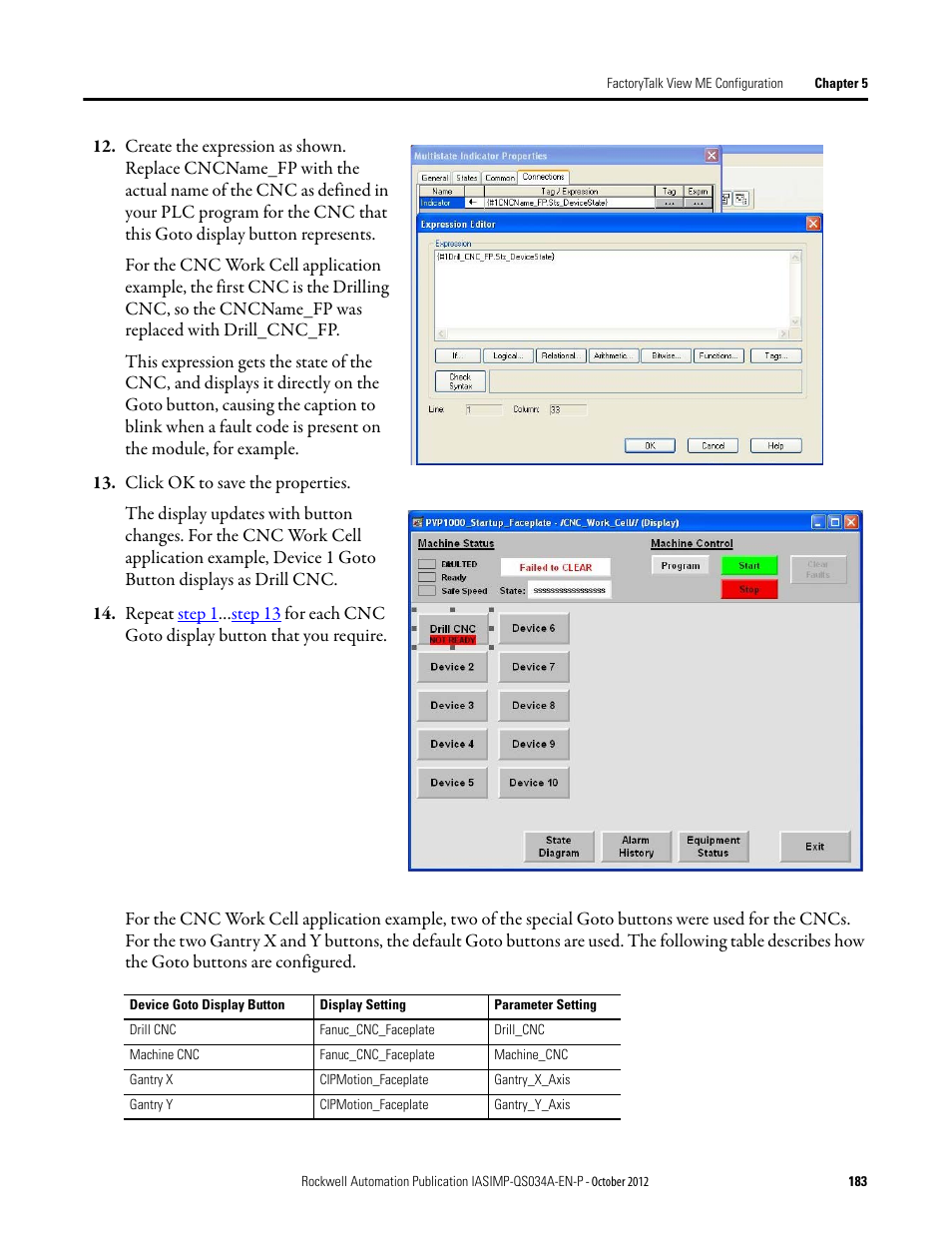 Rockwell Automation IASIMP Computer Numerical Control (CNC) Machining Accelerator Toolkit Quick Start User Manual | Page 183 / 278