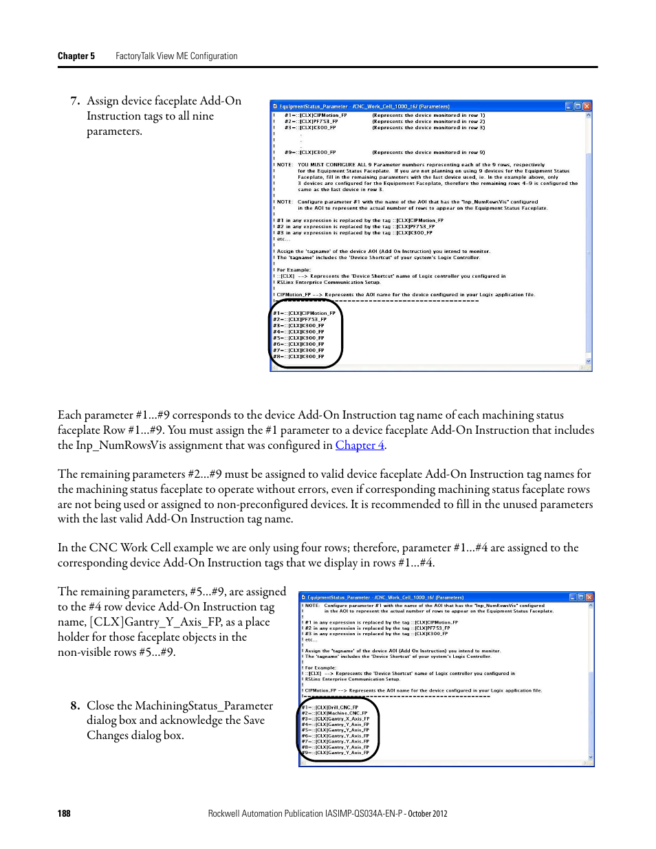 Rockwell Automation IASIMP Computer Numerical Control (CNC) Machining Accelerator Toolkit Quick Start User Manual | Page 188 / 278