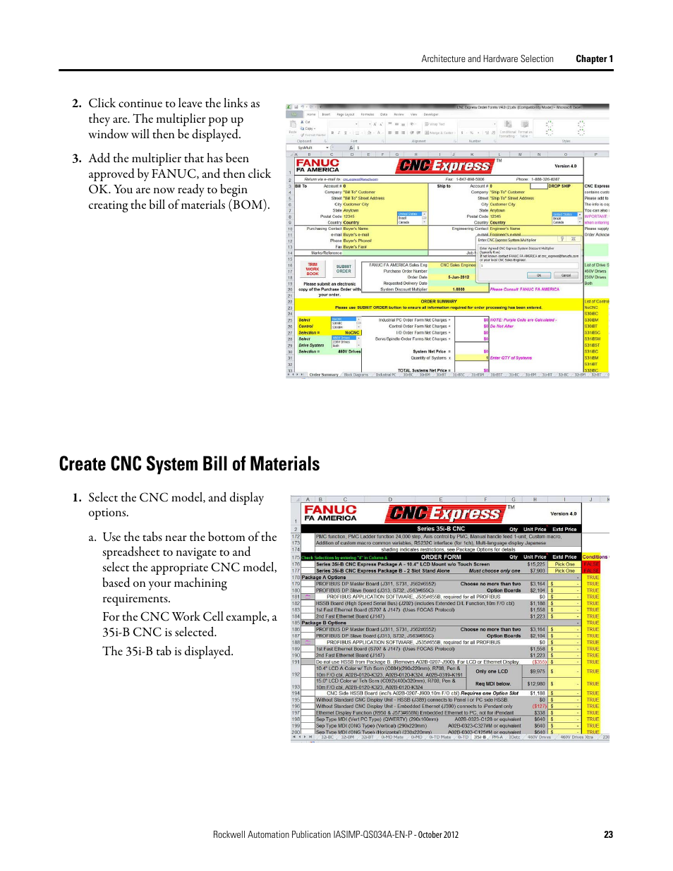 Create cnc system bill of materials, Create cnc system bill, Of materials | Rockwell Automation IASIMP Computer Numerical Control (CNC) Machining Accelerator Toolkit Quick Start User Manual | Page 23 / 278