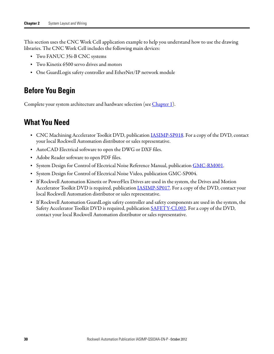 Before you begin, What you need, Before you begin what you need | Rockwell Automation IASIMP Computer Numerical Control (CNC) Machining Accelerator Toolkit Quick Start User Manual | Page 30 / 278