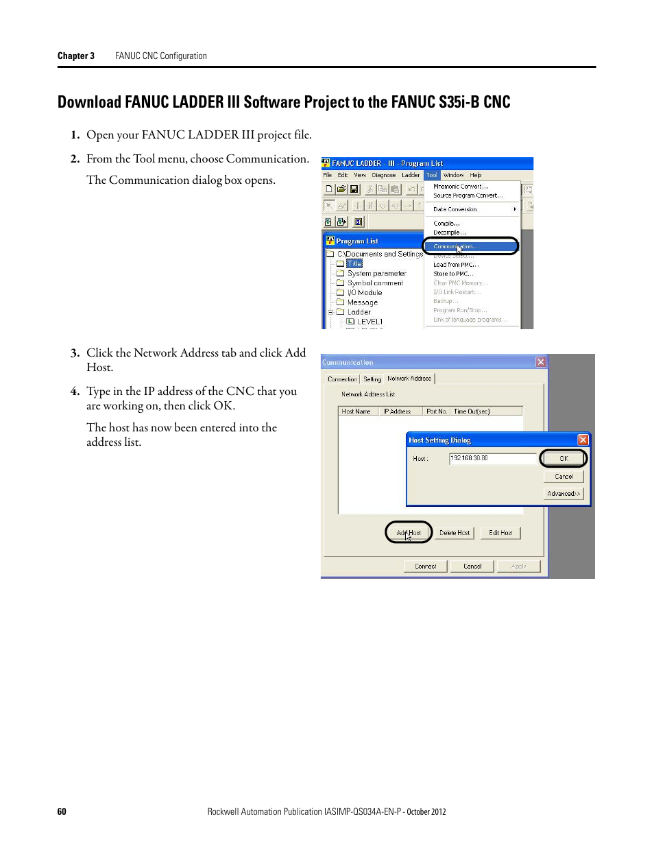 Rockwell Automation IASIMP Computer Numerical Control (CNC) Machining Accelerator Toolkit Quick Start User Manual | Page 60 / 278
