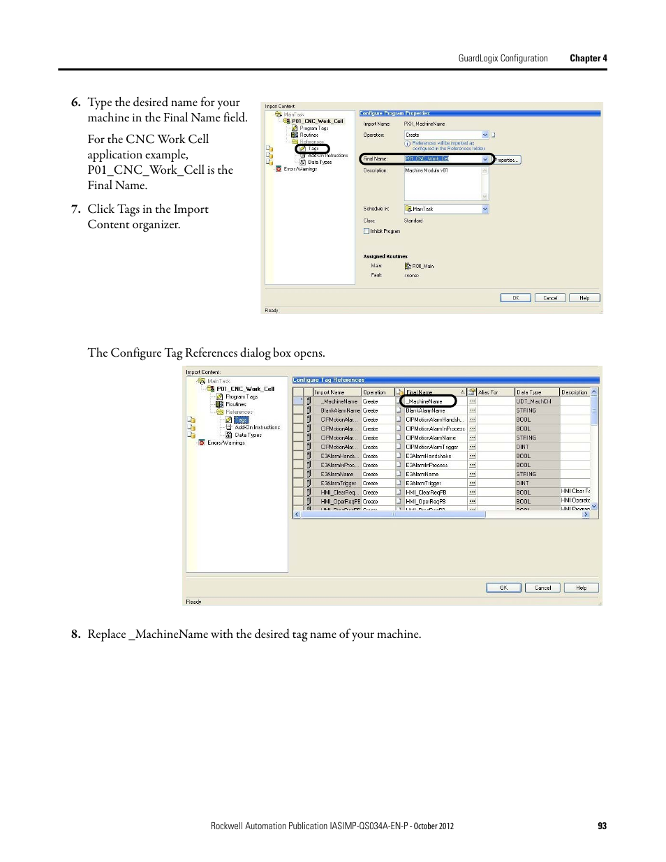 Rockwell Automation IASIMP Computer Numerical Control (CNC) Machining Accelerator Toolkit Quick Start User Manual | Page 93 / 278