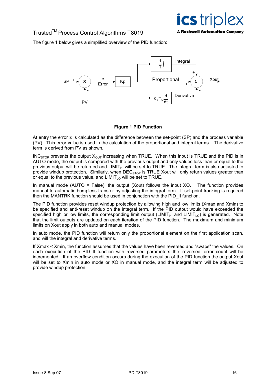 Lead/lag control, Trusted, Process control algorithms t8019 | Rockwell Automation T8019 Trusted Process Control Algorithm Software Package User Manual | Page 16 / 28