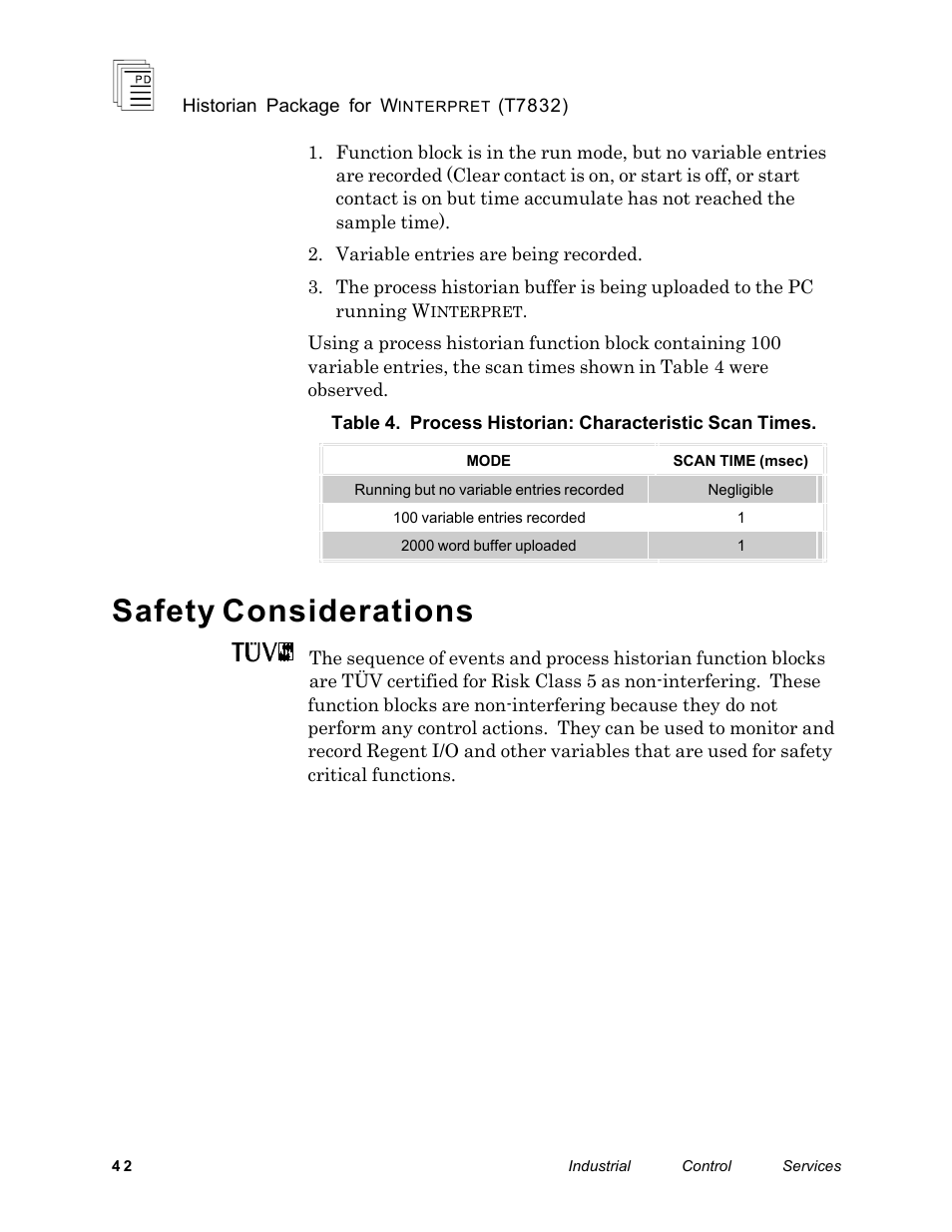 Safety considerations | Rockwell Automation T7832 ICS Regent+Plus Historian Packages for Winterpret User Manual | Page 42 / 42