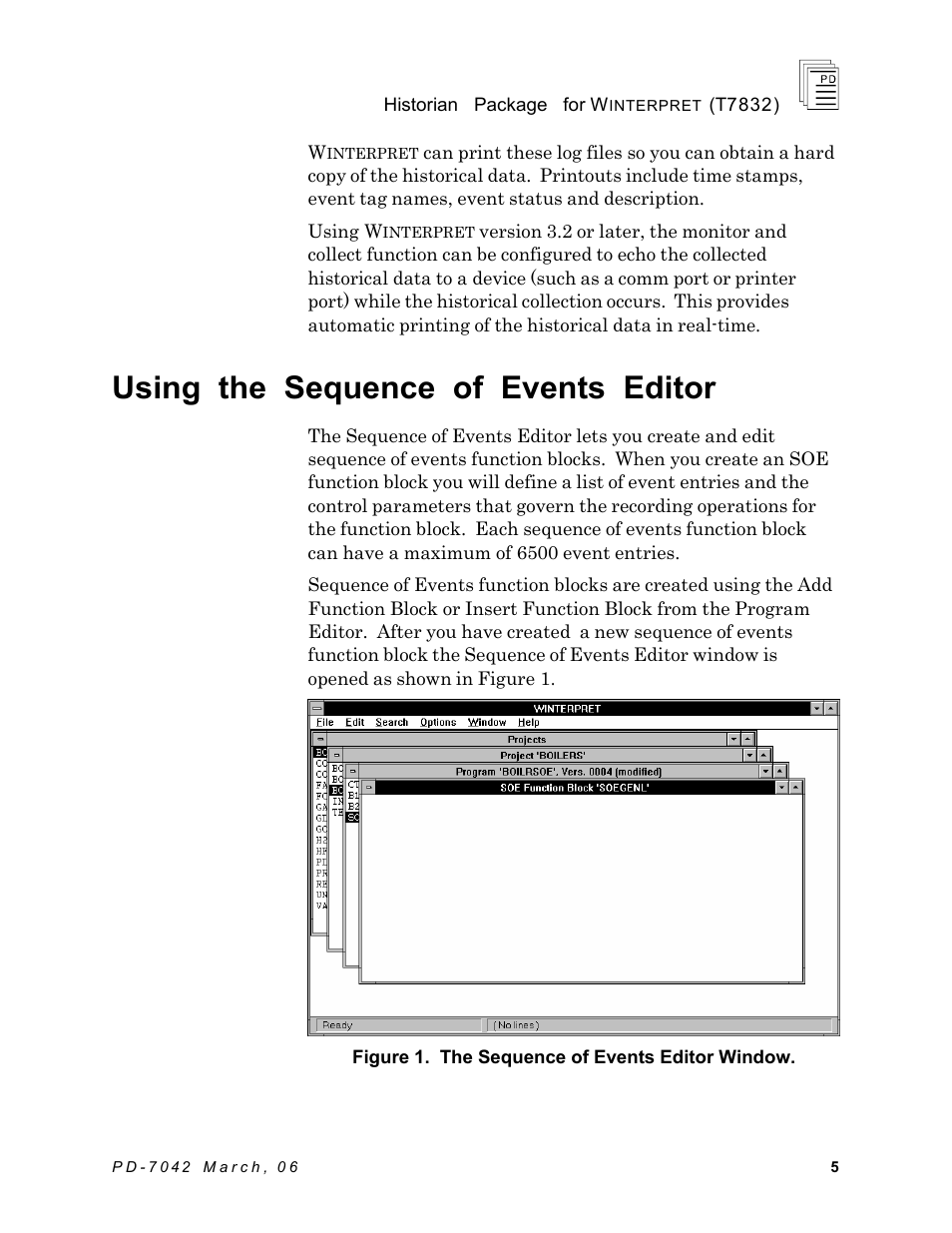 Using the sequence of events editor | Rockwell Automation T7832 ICS Regent+Plus Historian Packages for Winterpret User Manual | Page 5 / 42