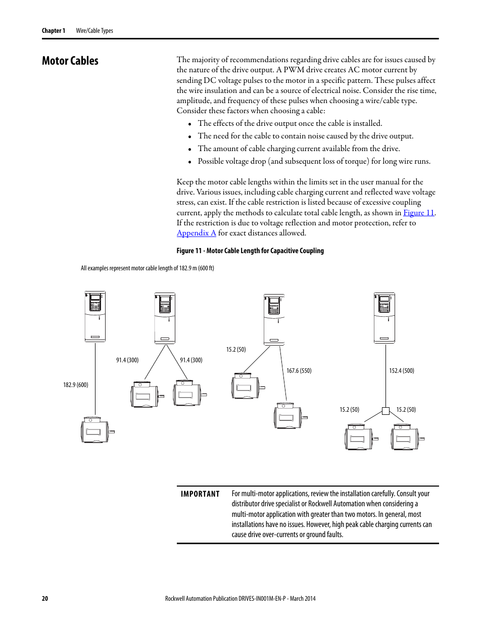 Motor cables | Rockwell Automation 1336T Wiring and Grounding Guide, (PWM) AC Drives User Manual | Page 20 / 144