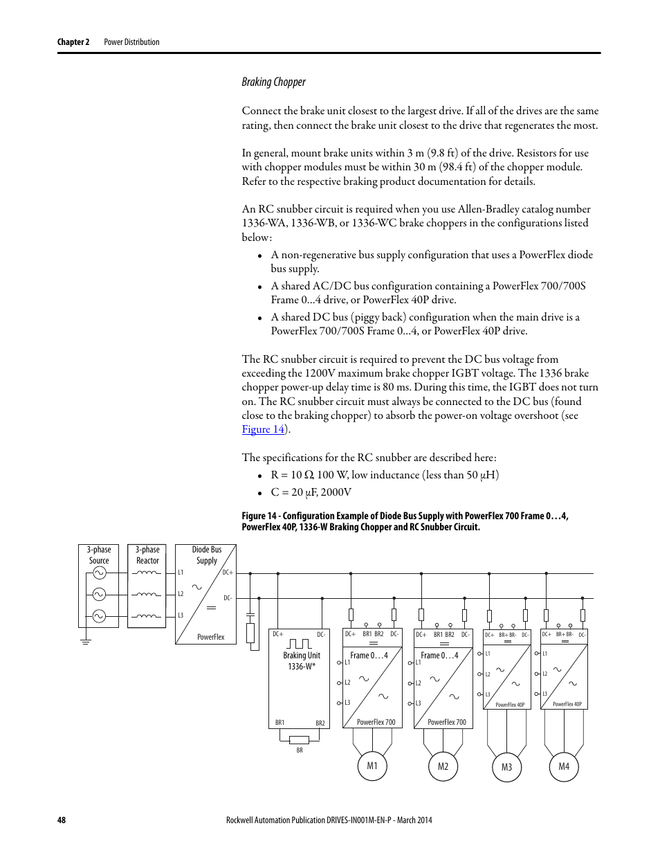 Braking chopper | Rockwell Automation 1336T Wiring and Grounding Guide, (PWM) AC Drives User Manual | Page 48 / 144