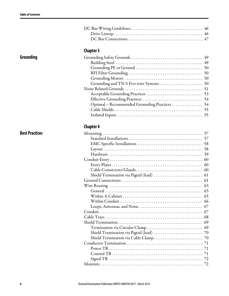 Rockwell Automation 1336T Wiring and Grounding Guide, (PWM) AC Drives User Manual | Page 6 / 144