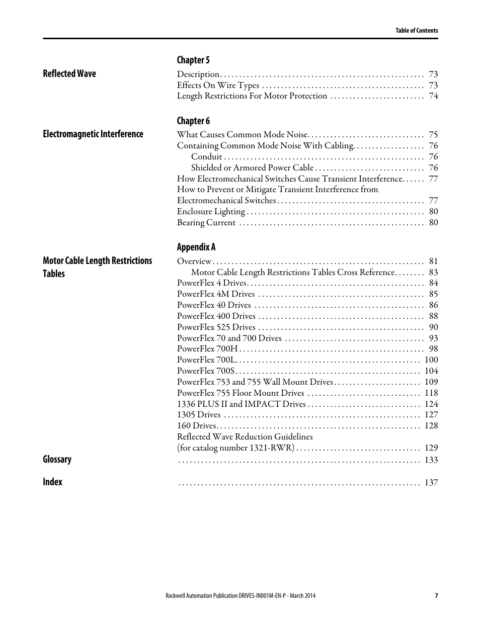 Rockwell Automation 1336T Wiring and Grounding Guide, (PWM) AC Drives User Manual | Page 7 / 144
