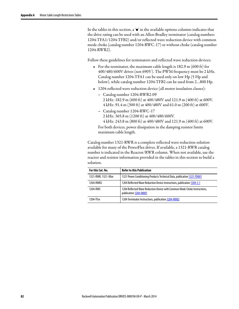 Rockwell Automation 1336T Wiring and Grounding Guide, (PWM) AC Drives User Manual | Page 82 / 144