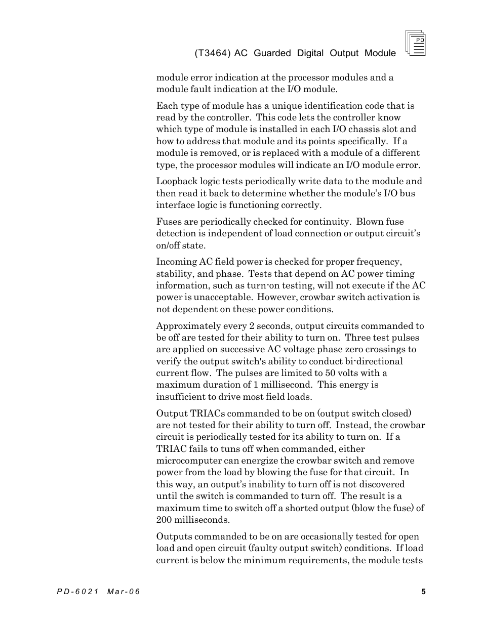 Rockwell Automation T3464 ICS Regent AC Guarded Digital Output Module User Manual | Page 5 / 22