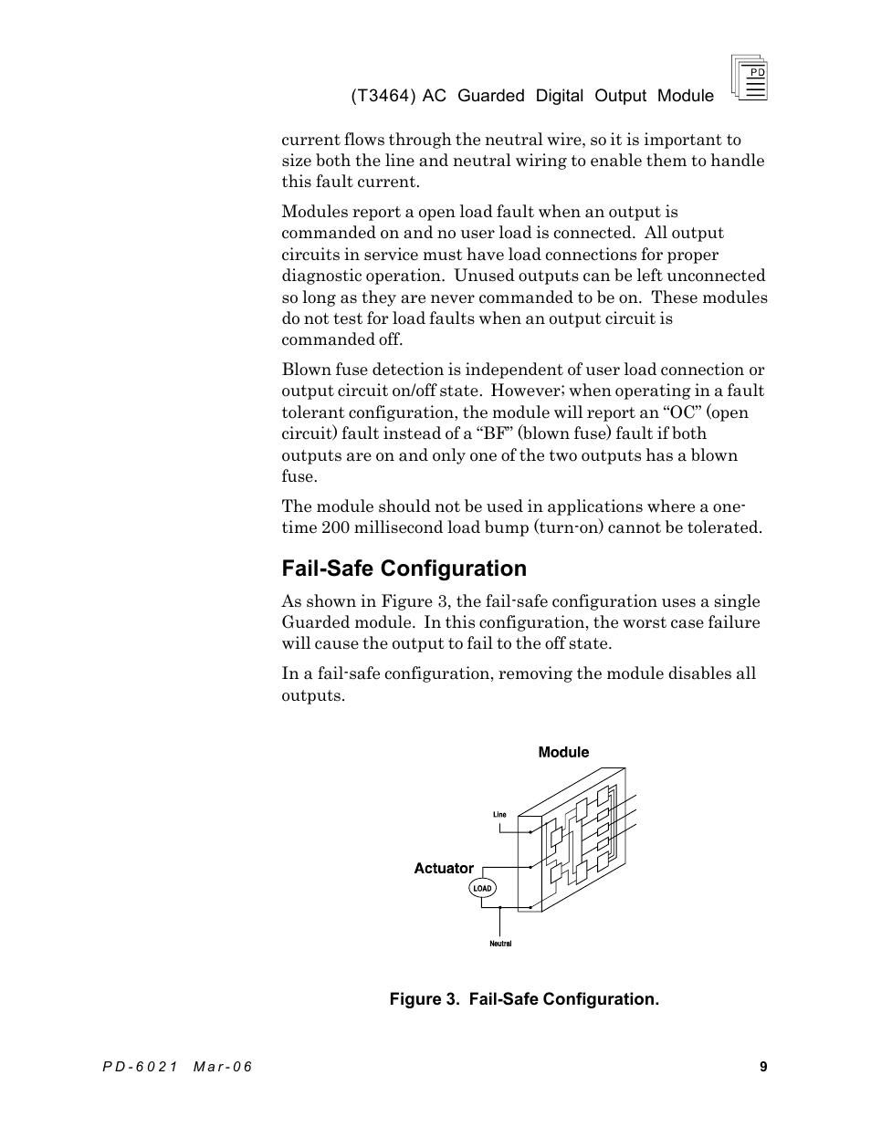 Fail-safe configuration | Rockwell Automation T3464 ICS Regent AC Guarded Digital Output Module User Manual | Page 9 / 22