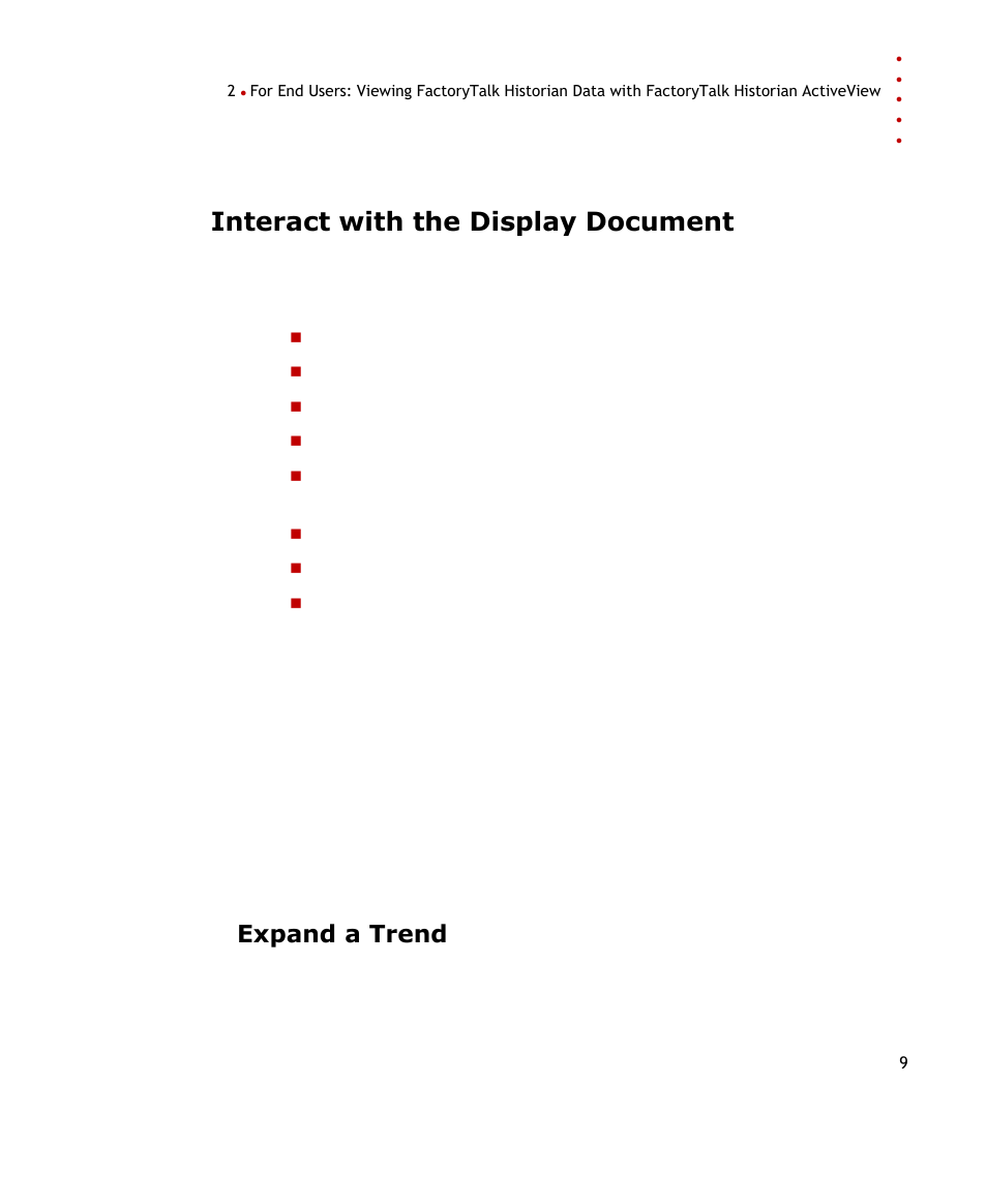 Interact with the display document, Expand a trend | Rockwell Automation FactoryTalk Historian SE ActiveView 3.2 User Guide User Manual | Page 17 / 101