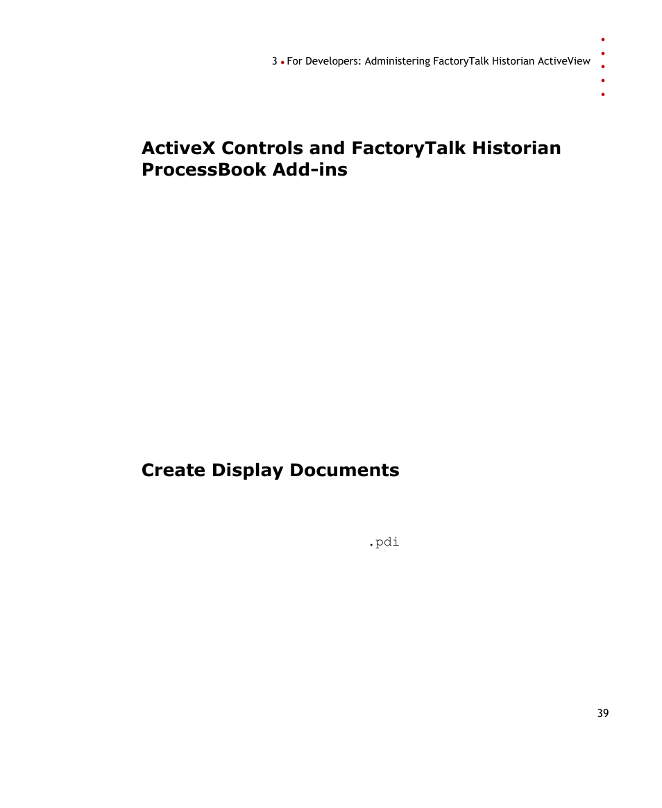 Create display documents, E 39) | Rockwell Automation FactoryTalk Historian SE ActiveView 3.2 User Guide User Manual | Page 47 / 101