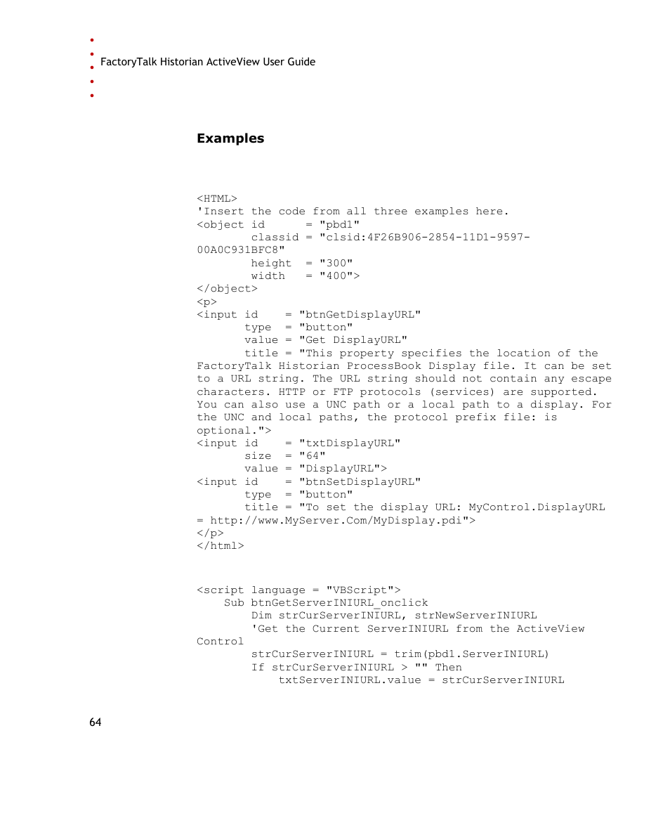 Rockwell Automation FactoryTalk Historian SE ActiveView 3.2 User Guide User Manual | Page 72 / 101