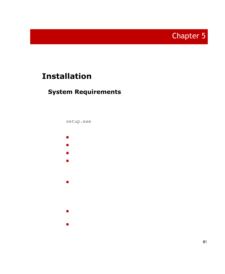 Installation, System requirements, Chapter 5 | Rockwell Automation FactoryTalk Historian SE ActiveView 3.2 User Guide User Manual | Page 89 / 101