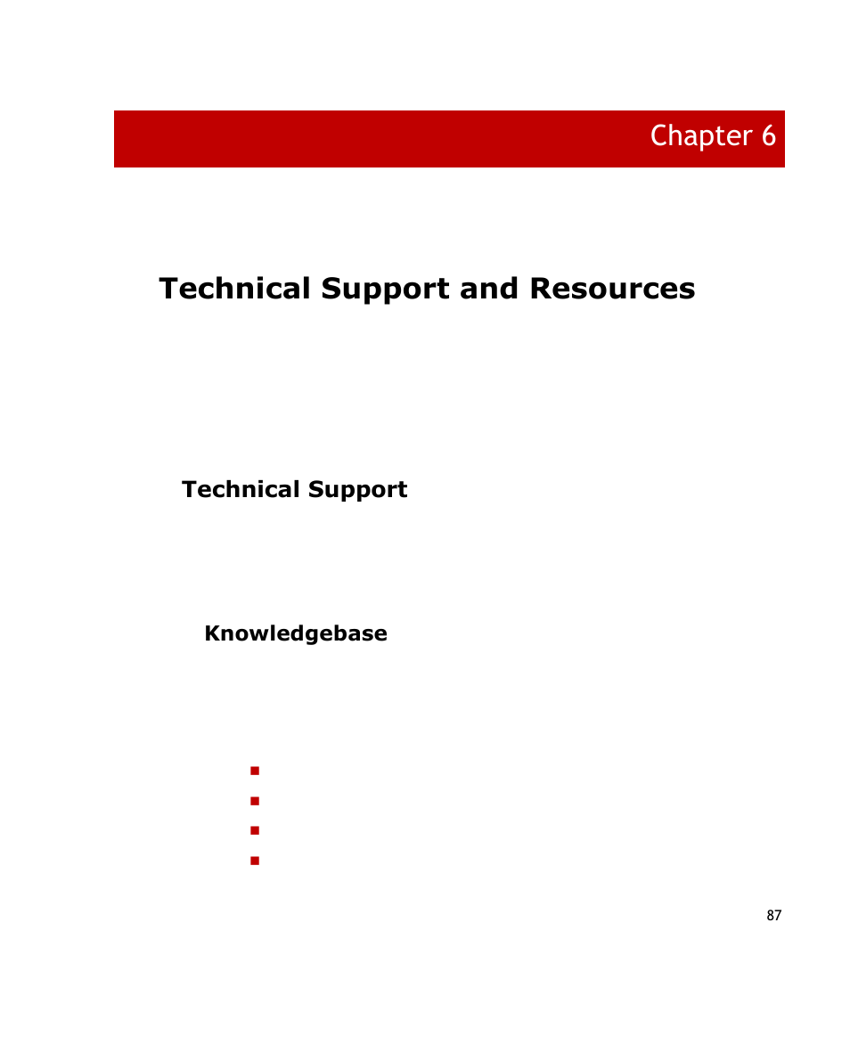 Technical support and resources, Technical support, Knowledgebase | Chapter 6 | Rockwell Automation FactoryTalk Historian SE ActiveView 3.2 User Guide User Manual | Page 95 / 101