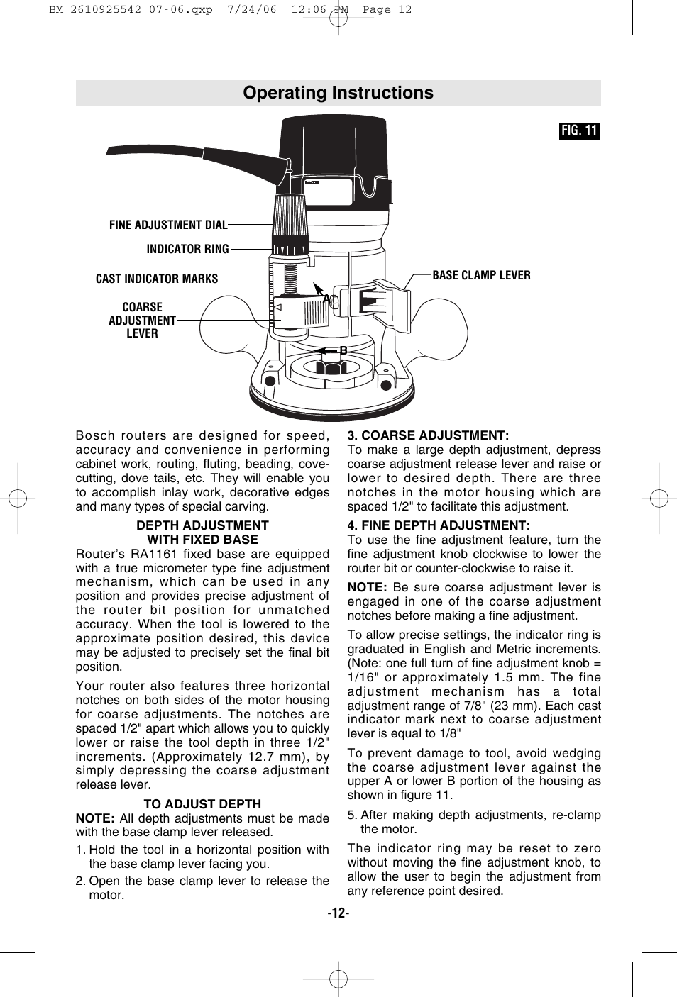 Operating instructions | Bosch 0 601 617 061 User Manual | Page 12 / 68