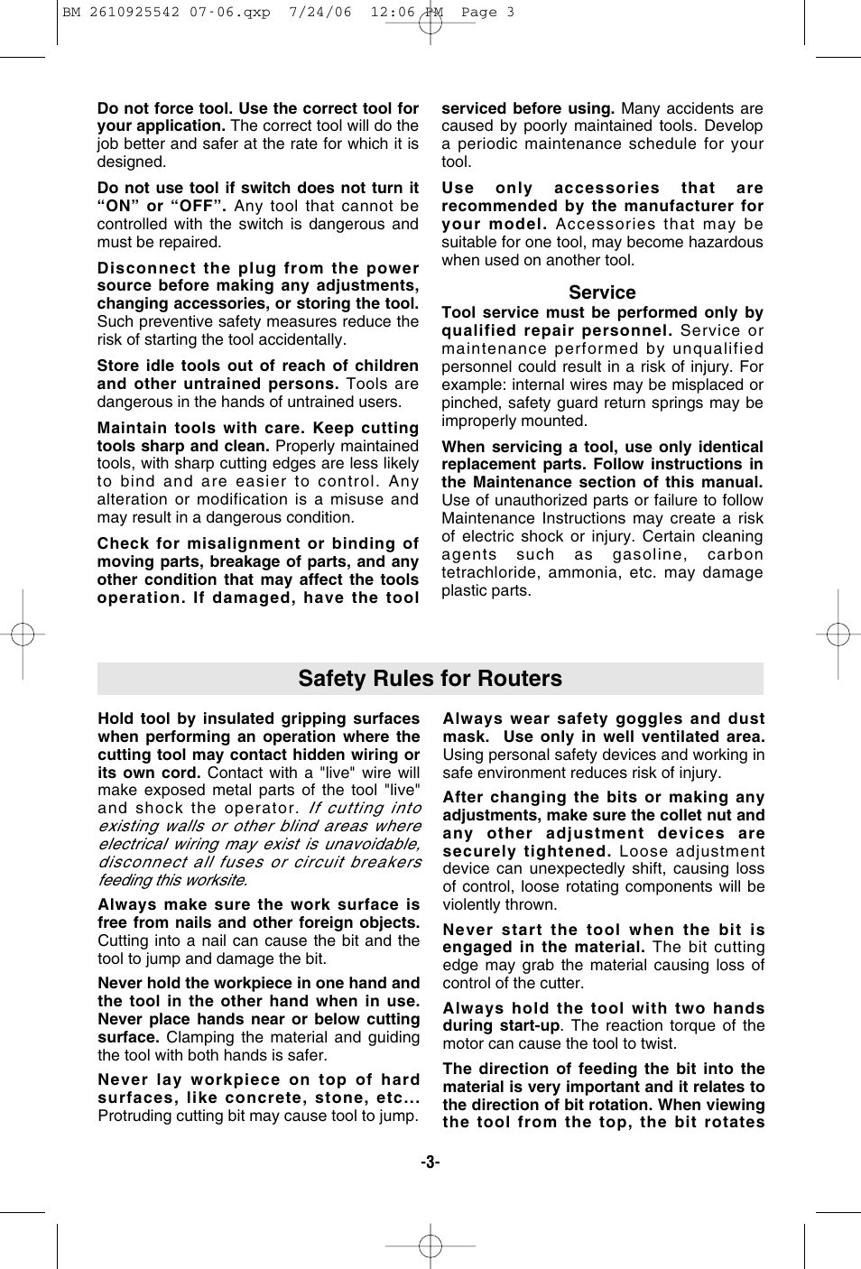 Safety rules for routers | Bosch 0 601 617 061 User Manual | Page 3 / 68
