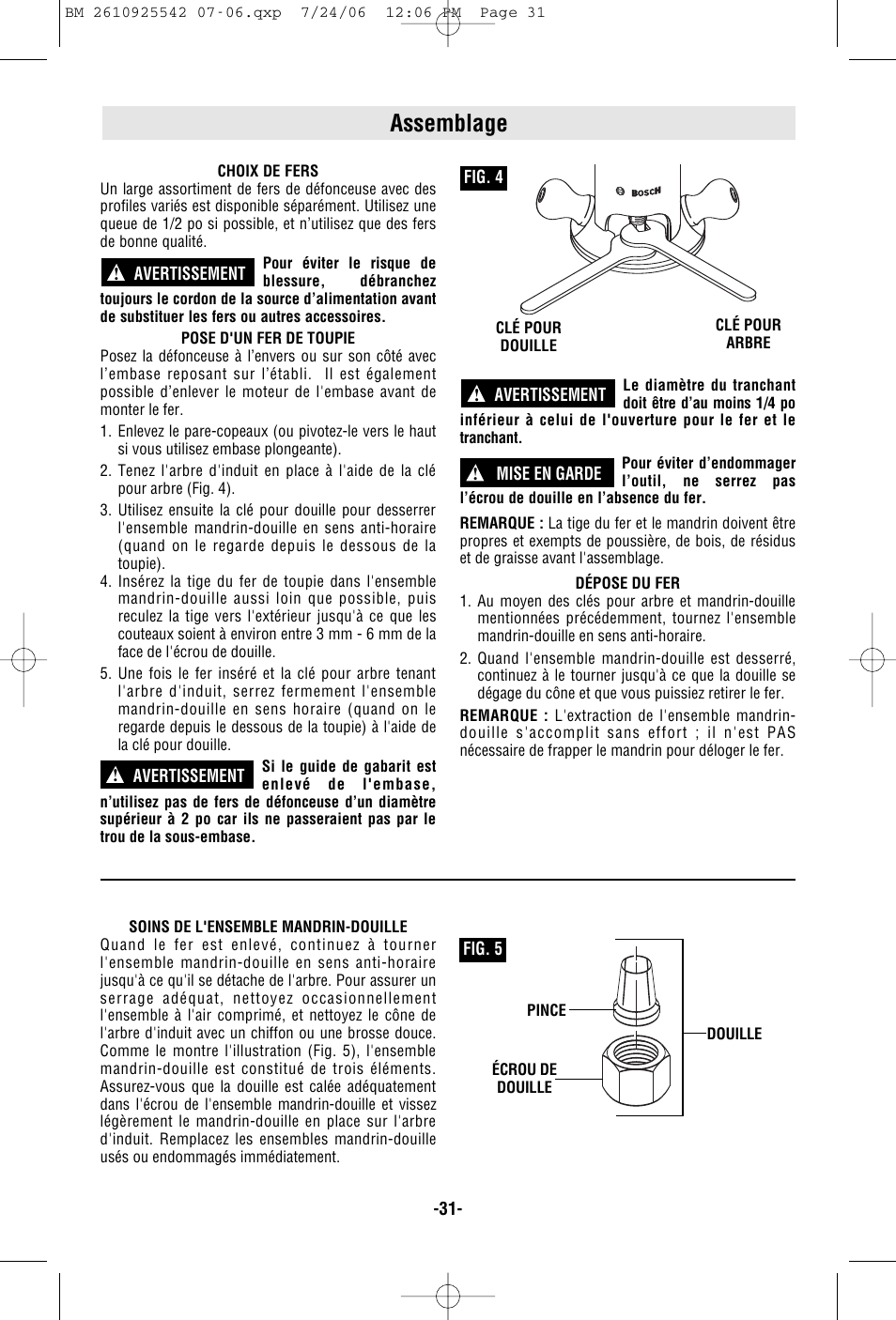 Assemblage | Bosch 0 601 617 061 User Manual | Page 31 / 68