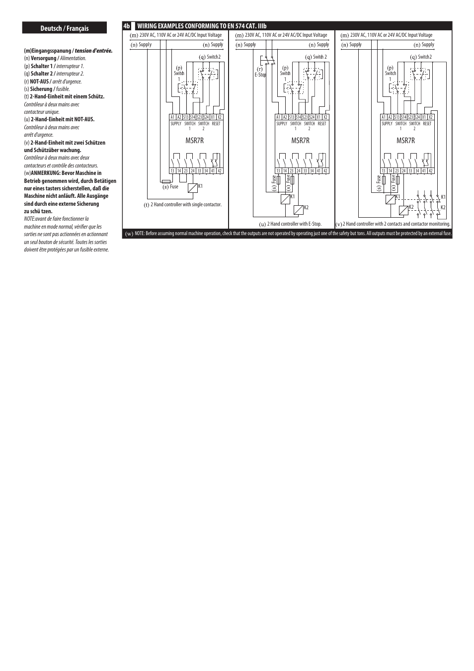 Msr7r, Deutsch / français | Rockwell Automation 440R MSR7R Minotaur Safety Relay User Manual | Page 2 / 4