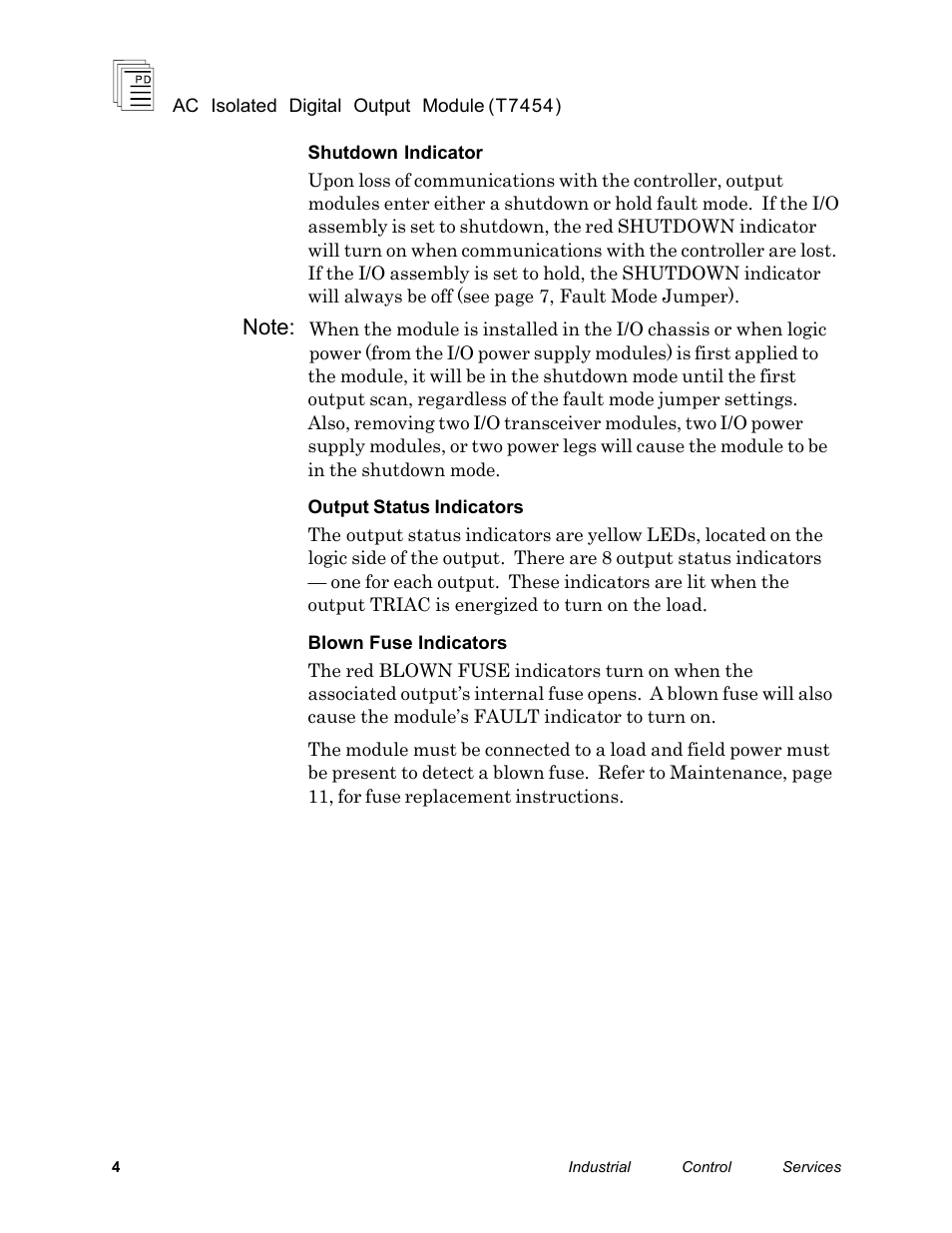 Rockwell Automation T7454 ICS Regent+Plus AC Isolated Digital Output Module User Manual | Page 4 / 13