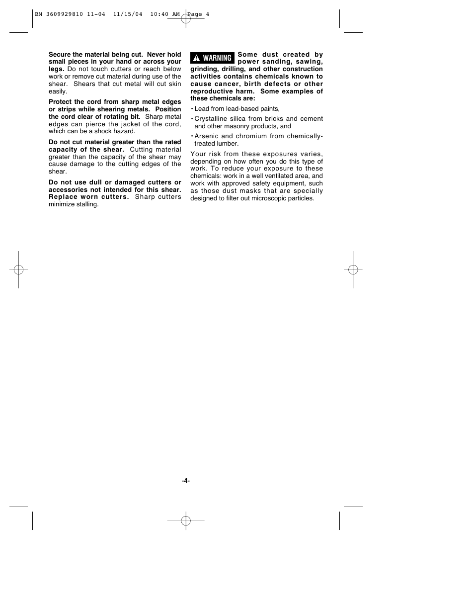 Bosch 1521 User Manual | Page 4 / 28