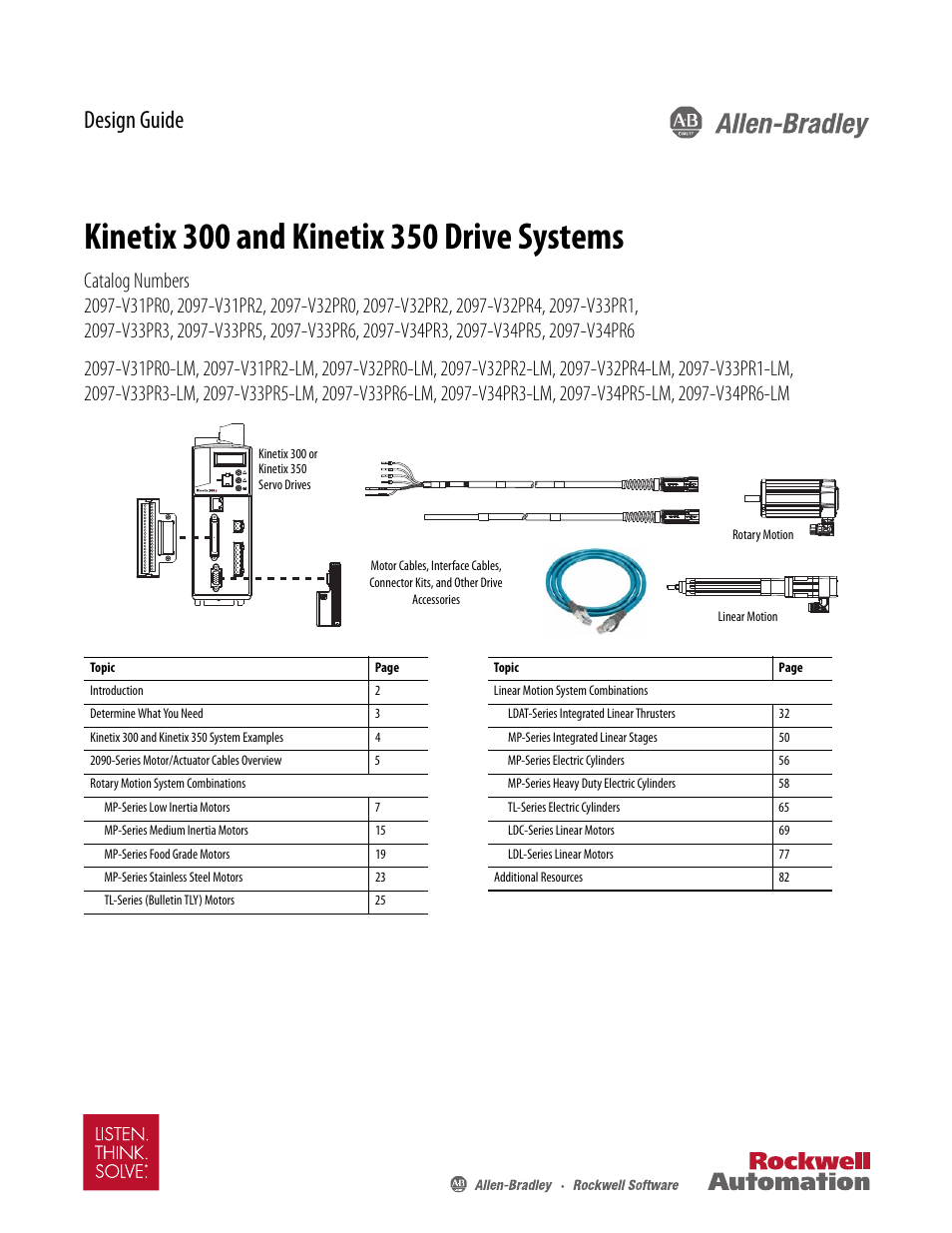 Rockwell Automation 2097-V3xPRx-LM Kinetix 300 and Kinetix 350 Drive Systems Design Guide User Manual | 84 pages